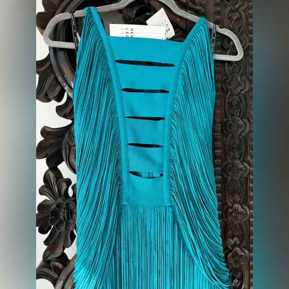 HERVÉ LÉGER Cutout fringed bandage gown - Picture 6 of 9